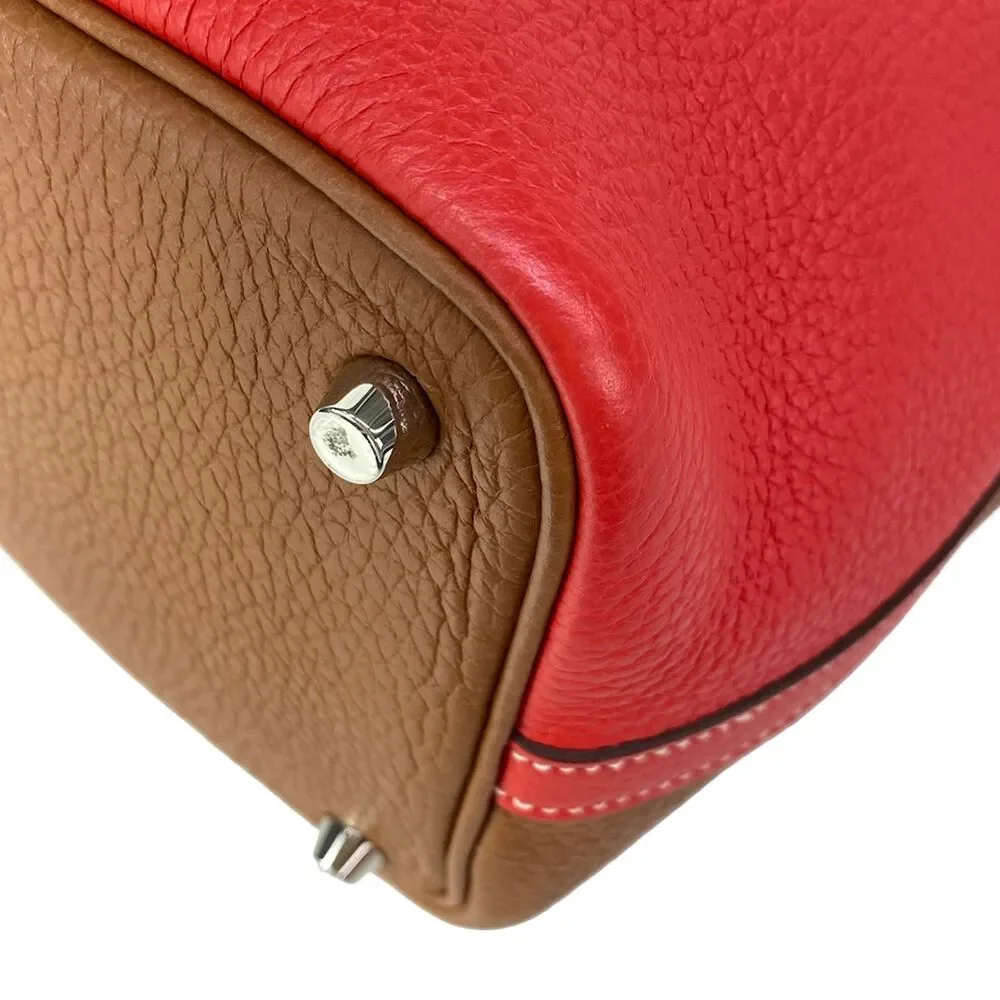 Hermès Picotin Lock Ccossack PM Handbag Rouge Coeur Gold